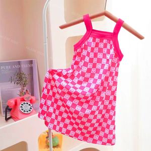 AILEBE Kids Dresses For Girls Flower Print Sleeveless A-Line Suspender Dress Cotton Soft Breathable Korean Style Cute OOTD Pambahay Pang Gala Four Seasons All-purpose