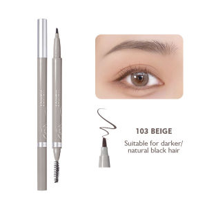 ปากกาเขียนคิ้ว3สีแบบง่ายปากกาเขียนคิ้วแบบกันน้ำยาวนานดินสอเขียนคิ้วนุ่มและเรียบเนียน