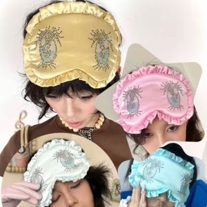 FGJHD Harajuku Rhinestone Large Eyes Stretchy Cartoon Eyes Eye Covers Creative Sweet Headband Hair Styling Accessory