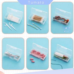 Tumato กล่องยาแบบพกพาสำหรับเดินทางกล่องใส่สำลีกล่องใส่เครื่องประดับไหมขัดฟันกันฝุ่นกล่องเครื่องประดับ