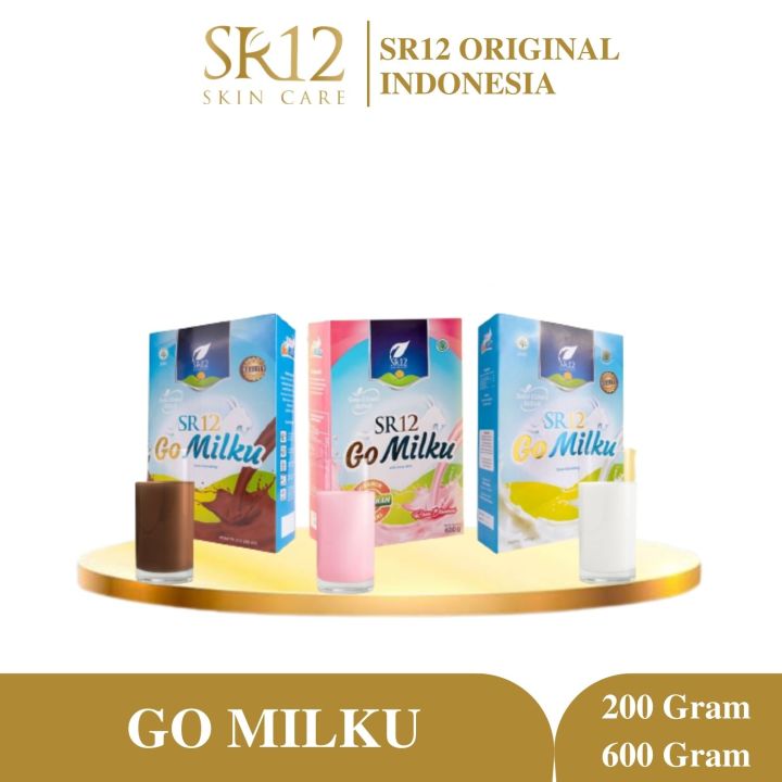 Gomilku SR12 - Susu Go Milku SR12 - Susu Kambing Etawa Asli Premium Varian Original dan Coklat - Netto 200gr & 600gr