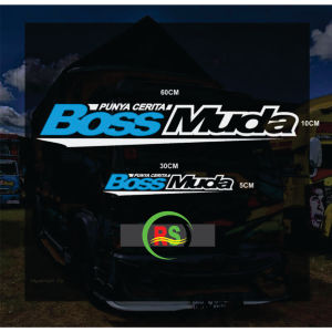 STIKER KACA BOSS MUDA STICKER VARIASI KACA DEPAN TRUCK/PICK UP/DLL STIKER KACA MOBIL TERLARIS