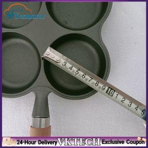 【Local Shipment】Stainless Steel 4-Hole Egg and Burger Pan Non Stick Coating Non Slip Handle Ideal for Breakfast and Lunch Cooking