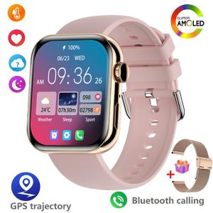2025 นาฬิกาอัจฉริยะใหม่สำหรับนาฬิกา FIT3 9 ผู้ชาย ผ่านบลูทูธ NFC GPS แสดงผลตลอดเวลา อุณหภูมิร่างกาย ฟิตเนส ผู้หญิง ซีรีส์ 8 นาฬิกาอัจฉริยะสำหรับ Apple Android