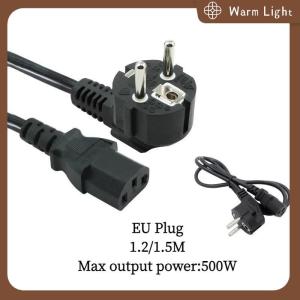 Warm Light EU Plug Power Cable Power Adapter Extension Cord For Asus Dell HP Notebook TV Monitor PC Computer Printer PC Laptop