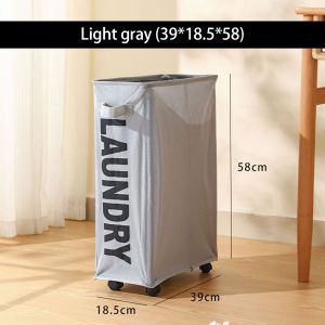Laundry Basket with Wheels Large Capacity Yoga Mat Storage Basket Multifunctional Foldable Waterproof Dirty Clothes Storage Bag