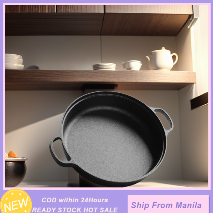 35cm ( 13.77" ) double handle Cast Iron Paella pan Frying pan two ears