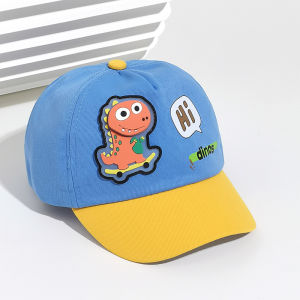 Cartoon Dinosaur Kids Baseball Cap Night Children Flash Light Hat 1-2Year Outdoor Sunshade Visors Funny Boy Girl Peaked Hats