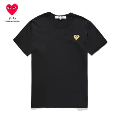 Official store 2023 CDG play t shirt for women and men Co branded style embroidery couple style COMME des GARCONS shirts cotton girls tops short sleeved ladies clothes Lazada Singapore