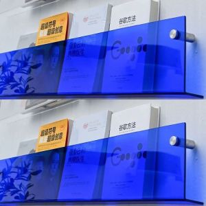 2pcs Acrylic Storage Rackbook OrganizerCd Holdermagazine Rackbrochure Kids Book Pamphlet Literature Display Shelves