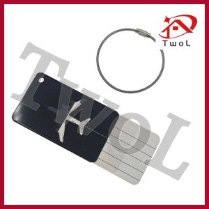 TWOL 1pcs Aluminum Alloy Waterproof Luggage Tag Travel Suitcase Bag Name Address Label Travel Accessories