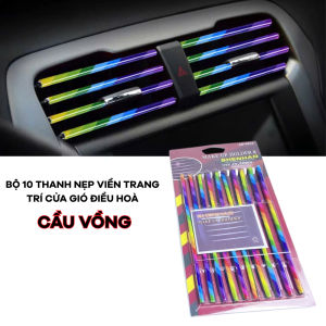 Bộ 10 Thanh Nẹp Viền Trang Trí Cửa Gió ô Tô Nhiều Màu Sắc Trang Trí Xe Trở Nên Nổi Bật