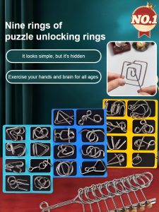 🎈Huge discount on police news tracker with nine rings/9-piece developmental toys/24-piece childrens check-up set/9-ring puzzle with high-quality metal clutches for brain training for children and adults.
