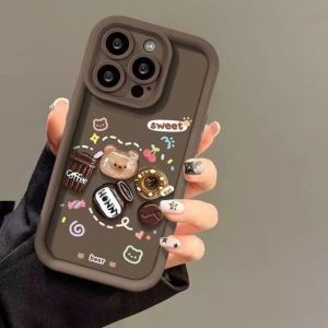 FOX Case Vivo Y01 Y12 Y12S Y15 Y15S Y17 Y20 Y20S Y21 Y21S Y21T Y27 Y27S Y30 Y30i Y33S Y33T Y36 Y50 Y91 Y91C Y93 Fingger Y95 Y1S Casing Softcase 3D Doll Sweet Honey Bear Premium