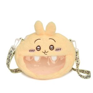 HEFEI Trong suốt Túi Anime chiikawa Hoạt hình Thân chéo Kawaii Usagi itabag Thường ngày Mini Túi vải nhung lông Bé gái