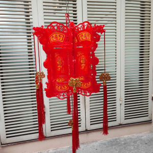 Đèn Lồng Điện Lục Giác Xoay 360 Độ Phong Cách Trung Hoa - Đèn Lồng Điện Hội An