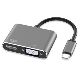 Cáp chuyển USB type C sang HDMI và VGA chất lượng cao