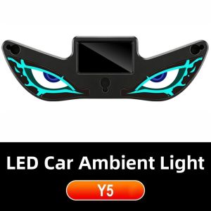 RANG Wireless Solar LED Car Light Suction Cup Dynamic Display Devil Eyes Car Light Gifts Vibration Lights on Car Warning Light