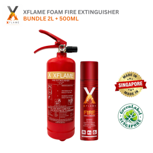 XFLAME Foam Fire Extinguisher Bundle 2L + 500ml | Home Protection Set