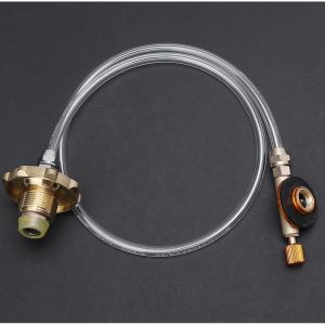 Portable Outdoor Camping Propane Refill Adapter Gas Flat Cylinder Tank Coupler Adapter