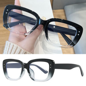 Retro Rice Nail Women Cat Eye Anti Blue Light Glasses Mens Fashion Daily Commuting Square Black Frame Eyeglasses