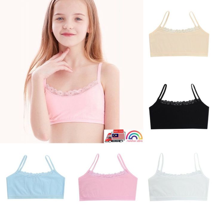 Child Sports Bra Kids Thin Cup Young Cotton Intimates Girls Lingerie  Underwear Teenage Adolescente Teens Chest Pad 8-16 Years - AliExpress
