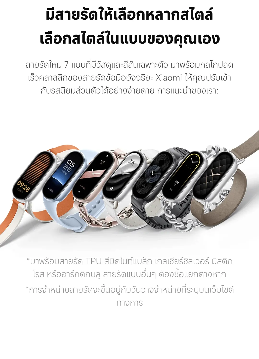 Xiaomi Band 9 Smart นาฬิกาสมาร์ทวอทช์ การวัดออกซิเจนในเลือด หน้าจอ1.62" 60Hz AMOLED การปรับความสว่างได้อัจฉริยะ