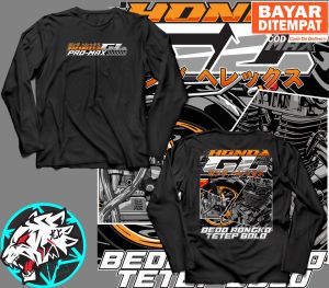KAOS BAJU LENGAN PANJANG HONDA GL PRO MAX BEDO RONGKO TETEP BOLO BIG SIZE JUMBO KAOS HEREX COWOK CEWEK