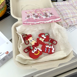 Cheerful Cartoon Key Ring Funny Face Design For Keys Backpacks Phone Accessory Sturdy Material Gift For Friend