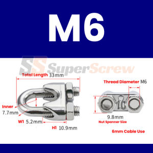 304 Stainless Steel Wire Rope U Clip Clamp Wire Rope U Clips Cable Clips Wire Rope Clamp M2 M3 M4 M5 M6 M8 M10 M12