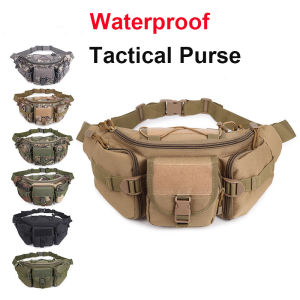 Mens Tactical Waist Bag Pack Military Pack Camo Waterproof Hip Belt Bag Pouch for Hiking Climbing Outdoor