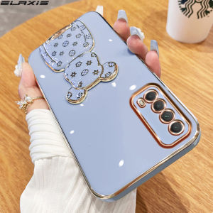 ELAXIS for Huawei Nova Y61 10 10 Pro 10 SE 9 SE 8i 7 7 SE Honor X8 X6 50 70 Magic 4 Pro 5G Y7A Blue Trendy Brand Violent Bear Tie Rod Bracket Phone Case Soft Silicone Back Cover E2-1
