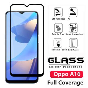 For Oppo A16 6.52" A 16 opopa16 Tempered Glass Protective Glass Screen Protector Glass Full Cover Front Film
