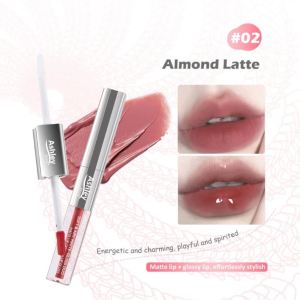 Ashley Shine 3 in 1 Matte Lip Gloss + Moisturizing Lip Oil with Fine Shimmer Lipstick Makeup AS2176
