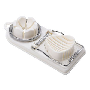 NatureMan Alat Pengiris Telur 2 in 1 Egg Slicer Egg Cutter Stainless Steel Egg Slicer Sectioner