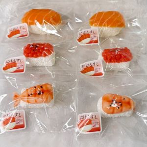 NOBLELUX Simulation Food Sushi Squeeze Toys Slow Rebound Silicone Sensory Fidget Toy Sweet Shrimp Decompression Toy For Kids