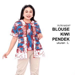 Blouse Big Size Wanita Atasan Batik Jumbo S-M-L-XL-2L-3L-4L-5L-6L-7L Model Blus Jumbo Kerja Batik / Pakaian Kerja Kantor Seragam / Pakaian Big LD 140 Blus Kekinian