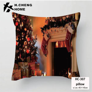 【THROW PILLOW SERIES】 6PCS New Christmas Throw Pillow Case Cushion Cover with Zipper Square Pillowcase Santa Claus Design 18 x 18 inches Home Decor Sale COD