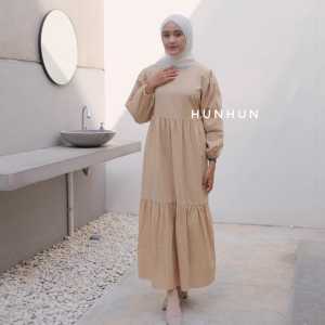 CANDY.GROSIR - Almira Dress Linen Premium Gamis Linen Hits Termurah