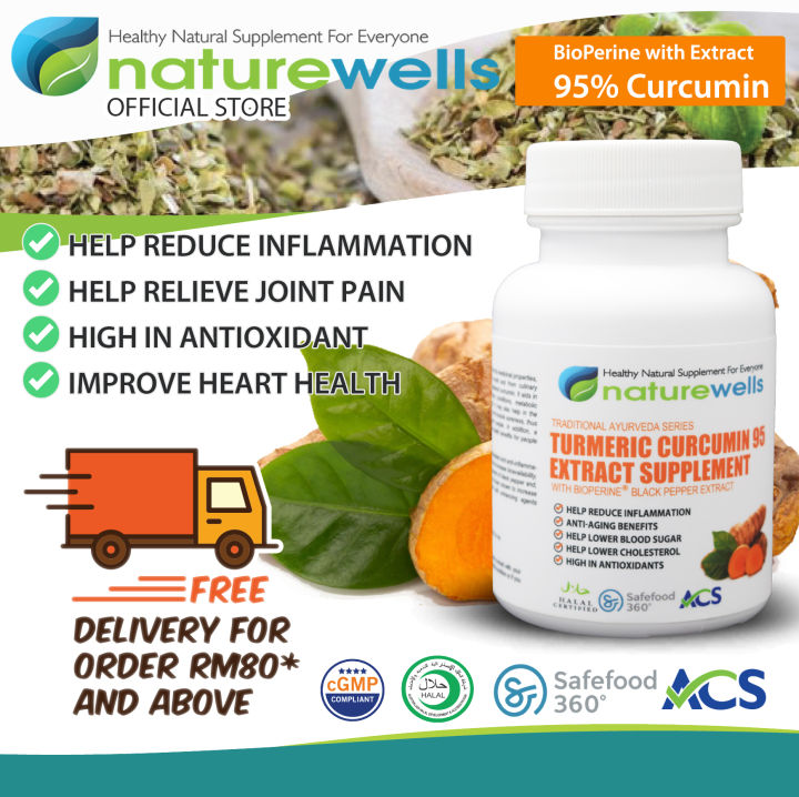 Naturewells Turmeric Curcumin 95 Extract Supplement with BioPerine ...