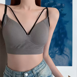 (FE FASHION) Camisole Adjustable Cup Wrap Chest Cross Back Tube Top
