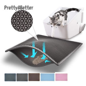 Waterproof Cat Litter Trapper Mat EVA Double Layer pet cat litter pad Bottom Non-slip Litter Box Mat