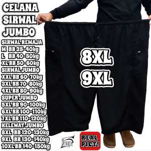 Celana Komprang Jumbo Pinggang Melar Jumbo XXXL 3XL 4XL 5XL 6XL 7XL 8XL 9XL Celana Pangsi Celana Sholat Celana Silat Santri Isbal Muslim Hijrah Sontog AXZstore