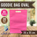 (20 PCS) Tas Spunbond Goodie Bag Oval 25x35 cm / Tas Souvenir Tebal / Tas Kain Polos BISA DISABLON. 