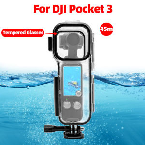 เคสสำหรับ DJI Osmo Pocket 3ซองกันน้ำ45เมตรสำหรับดำน้ำฝาครอบป้องกันอุปกรณ์เสริมที่จับโปร่งใส