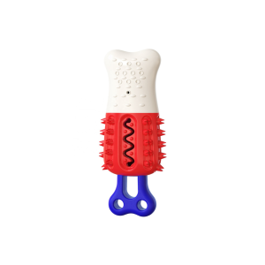 [Lava.Pet] For Furry Friends Dog Cooling Molar Stick (White/Red) | Dental Oral Care Cleans Teeth | Dog Chewing Toy - For Dogs