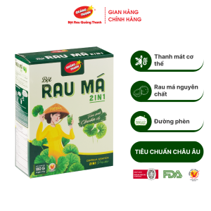Bột Rau Má Quảng Thanh 2 trong 1 Hộp 180g (12 gói x 15g)