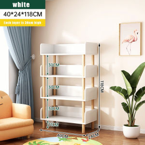 XUXU Rak Buku 6/5 Tier Bookshelf Simple Modern Home Bookrack Detachable Shelf Storage Office File Storage White Multifunctional Rack Almari Buku 书架置物架