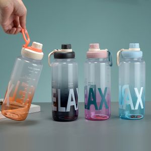 Botol Minum Traveling Portable Cup Bening 1000ml BPA FREE