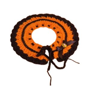 ER52858 Handmade Knitted Pet Halloween Costume Bat Wings Cartoon Cat Warm Hat Festive Gifts Hand-Woven Halloween Dog Collar Pet Accessories